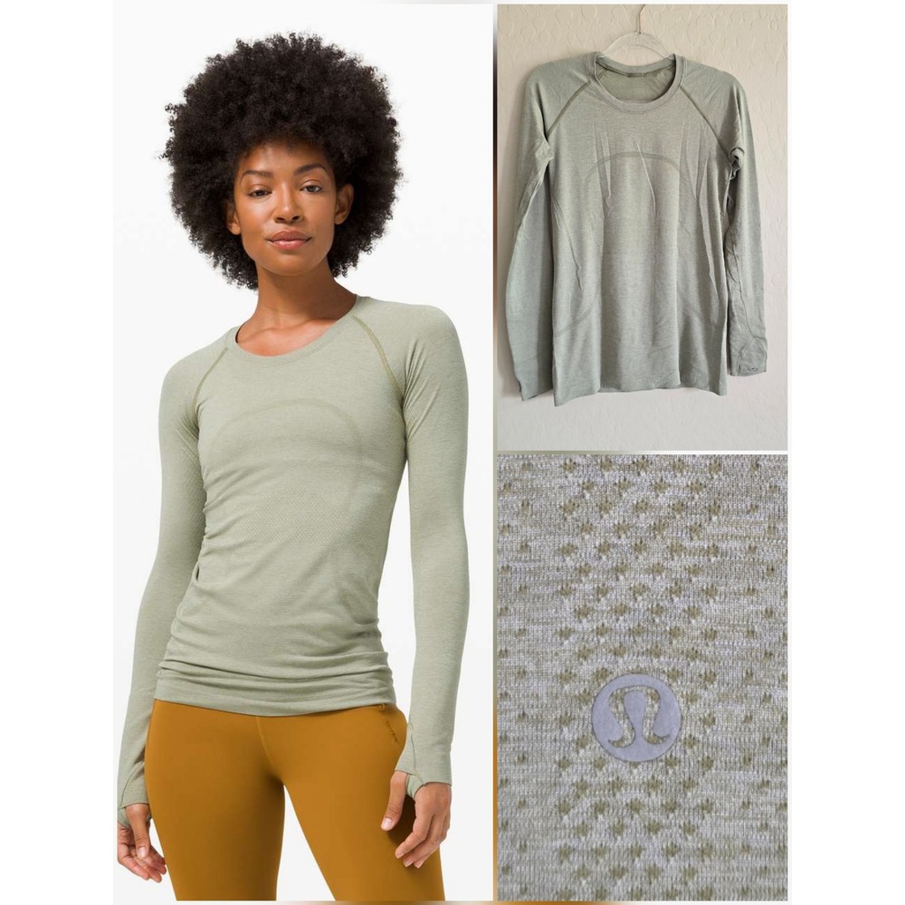 Lululemon Swift Tech 2.0 Long Sleeve Shirt Size 8 Green